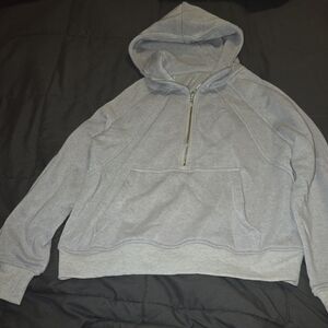 Women's Gray Half-Zip Sweater